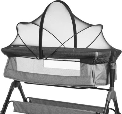 Palmcee Universal Mosquito Net for Travel Bed and Baby Next to Crib Co-Sleeper with Noiseless Zipper, Easy Access, Fine Mesh Insect Net (White)