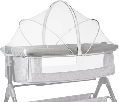 Palmcee Universal Mosquito Net for Travel Bed and Baby Next to Crib Co-Sleeper with Noiseless Zipper, Easy Access, Fine Mesh Insect Net (White)