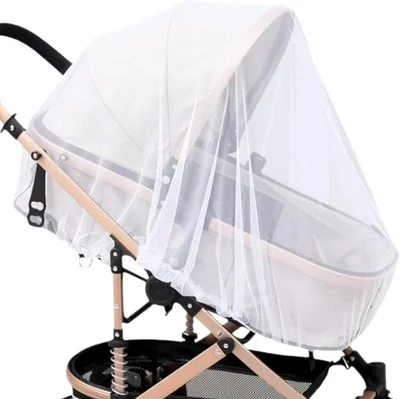 Universal Pram Mosquito Net, Elastic Breathable Fine Mesh Bug Insect Net for Baby Stroller, Pushchair, Buggy, Carrycot, Bassinet, Travel Cot, Full Protection for Outdoor Use