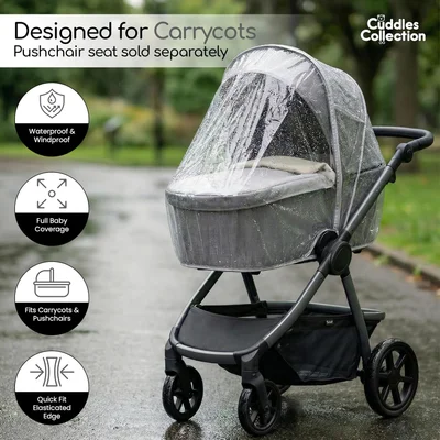 Universal Rain Cover for 2 in 1 Carrycot Travel Systems — image 2