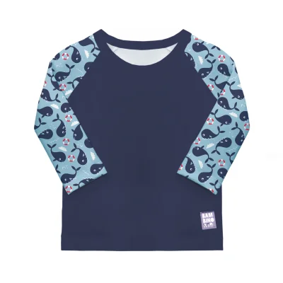 UPF 40+ Soft and Gentle Protective Swim Rash Vest in Ocean Explorers