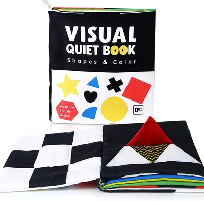 URMYWO High Contrast Sensory Book - Black and Red with Yellow