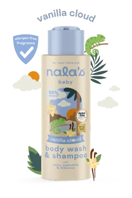 Nala's Baby Body Wash and Shampoo Vanilla Cloud 400ml bottle