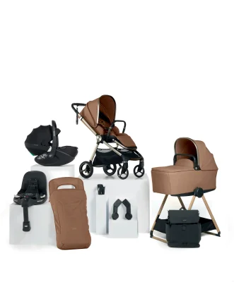 Vardo Complete Pushchair Bundle with Maxi-Cosi Pebble 360 Pro2 Car Seat & Base (9 Pieces) - Nutmeg