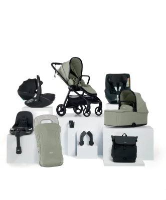 Vardo Pushchair Baby to Toddler Travel Bundle with Pebble 360 Pro2 & Pearl 360 Pro (9 Pieces) - Sage