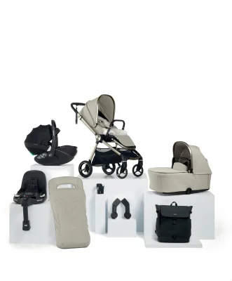 Vardo Pushchair Bundle with Pebble 360 Pro2 Car Seat (9 Pieces) - Shell