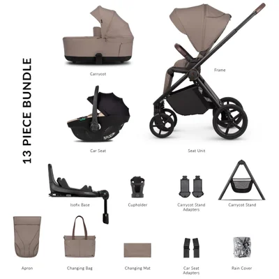 Venicci Claro 2 13-Piece Ultimate Travel System- Chocolate