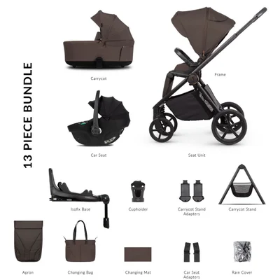 Venicci Claro 2 13-Piece Ultimate Travel System- Chocolate
