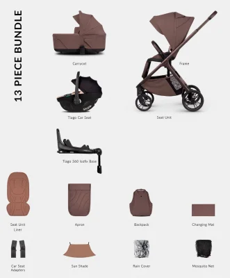Venicci Tila Pushchair 4in1 Pushchair Bundle (13 piece) - Noce