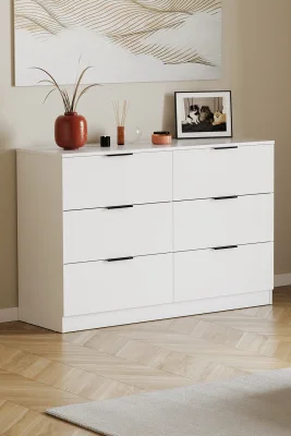 Vida Designs Trega 6 Drawer Chest of Drawers 'Wide' Space Saving