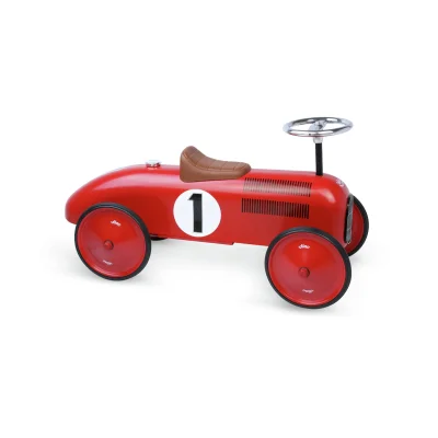 Vilac Classic Ride On Metal Car - Red - Red