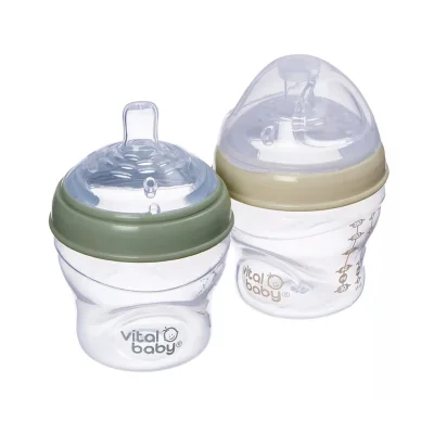 Vital Baby Pack of 2 Nurture Breast like Feeding Bottle - 240ml