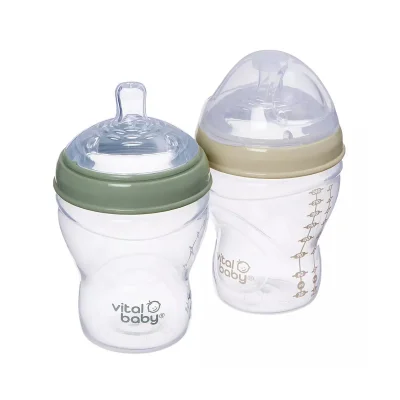Vital Baby Pack of 2 Nurture Breast like Feeding Bottle - 240ml