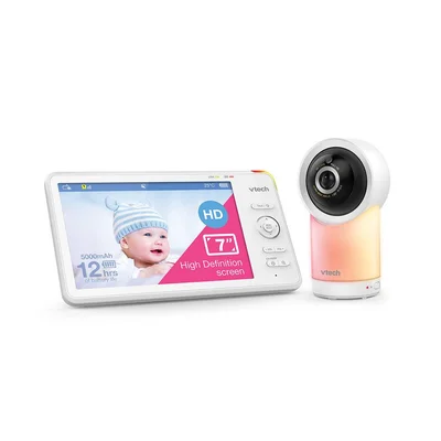 VTech RM7766 7inch Digital Colour LCD Smart WiFi Video Baby Monitor with Adjustable Camera & Night Light - White