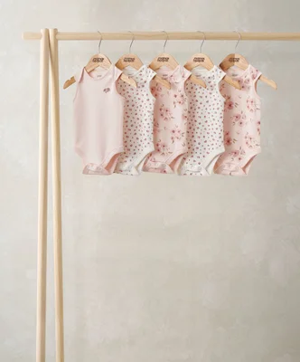 Watercolour Short-Sleeved Bodysuits (Pack of 5)