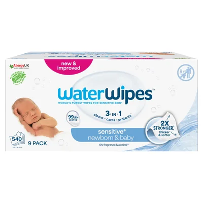 Waterwipes Biodegradable Baby Wipes 60 Pack X 9 - Default