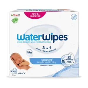 WaterWipes Sensitive Baby & Newborn Wipes 18 Pack (1080 Wipes)