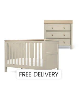 Wedmore Small Cotbed Set With Dresser Changer - Cashmere/Oak