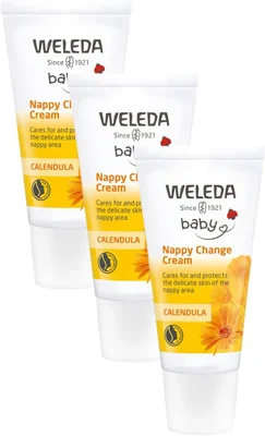 Weleda Nappy Cream with Calendula, Barrier Cream for Baby, Lanolin, Dermatologically Tested, Gentle Protection, 100% Certified Natural, 30 ml