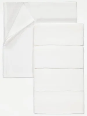 White Muslin Cloths 5 Pack - Default