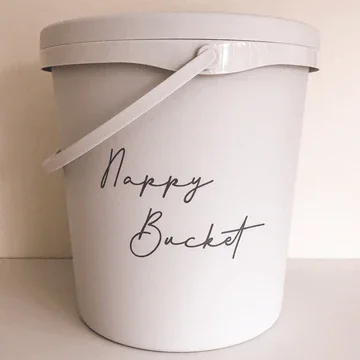 White Reusable Nappy Storage Bucket - White