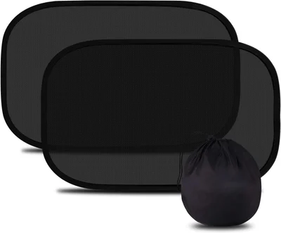 WIN.MAX 2 Pack,Car Window Shades for Kids Baby Pet UV Rays/Sunlight Protection,Side Windscreen,Self-Adhesive,Baby,Rear Side Universal Fit - Default