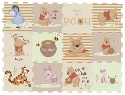 Winnie The Pooh 12 Piece Play Mat - Default