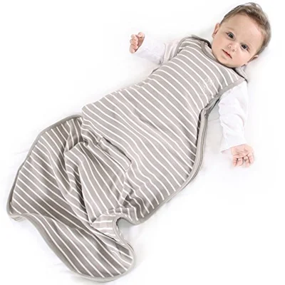 Woolino Ultimate 4 Season Baby Sleeping Bag - Merino Wool Baby Sleep Sack, Organic Cotton Outer, Temperature Regulating Year Round Wearable Blanket, Adjustable Universal Size 2-24 Months