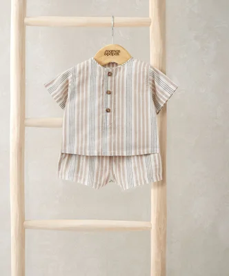 Woven Top & Shorts Outfit Set