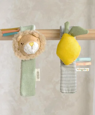 Wrist Rattles - Lion/Lemon (2 Pack)