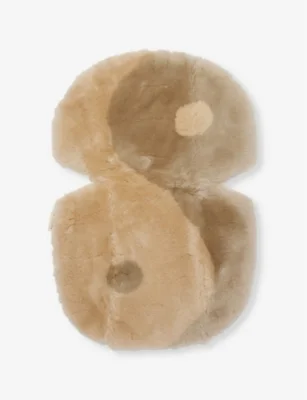 Yin Yang shearling pram liner - Peanut/ Toast