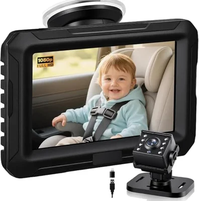 Zacro HD 1080P Baby Car Camera with 4.3-inch Display - 4.31 in / USB