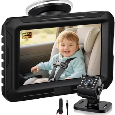 Zacro HD 1080P Baby Car Camera with 4.3-inch Display - 4.3 in / Cigarette Lighter